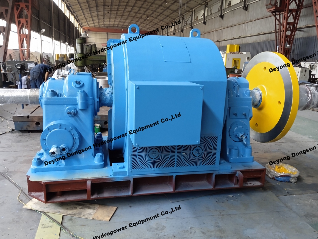 Roestvrij staal horizontale Francis Turbine Generator Automatische besturing 6.3kV stroomtoevoer