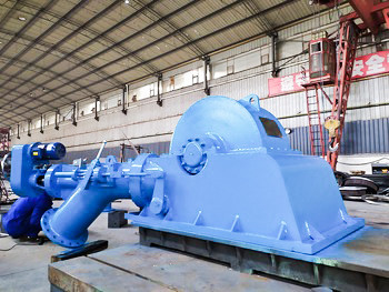 Turbo-turbinegenerator van 5 t tot 20 t voor waterkrachtcentrales met een hoog vermogen
