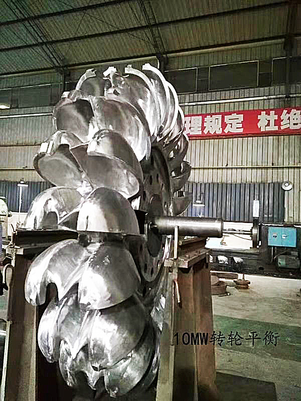 6-10 kV nominale spanning Pelton Wheel Turbine Generator met gietijzer/roestvrij staal constructie