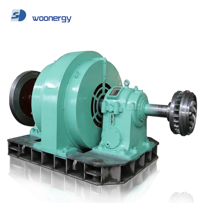 Verticale borstelloze waterturbinegenerator 200kw-20mw Stroomuitgang In- en buiteninstallatie 50Hz/60Hz