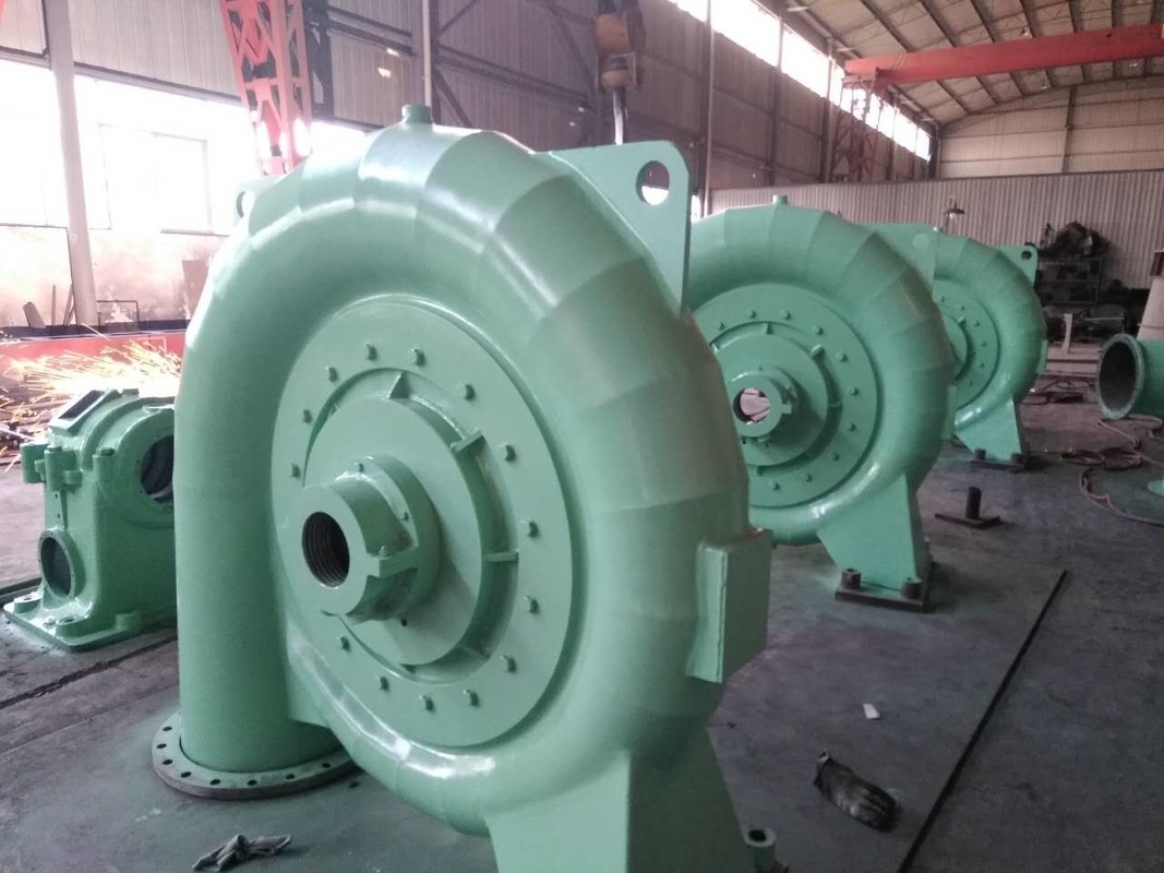 Duurzaamheid Stalen waterturbinegenerator 450-1000 tpm voor waterhoofd 5m-500m