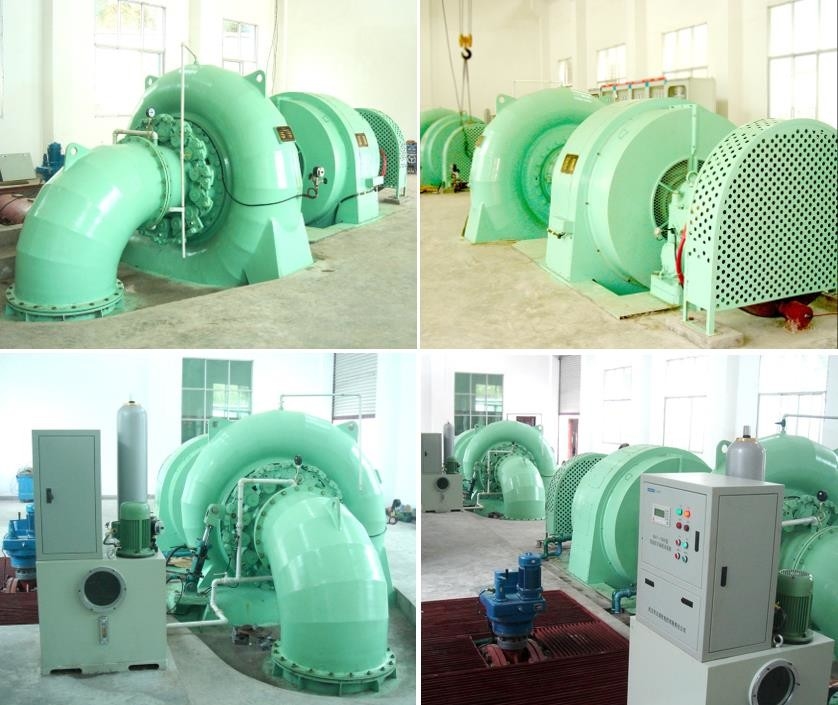 Pelton-turbine van roestvrij staal met lucht/olie koeling - stroom 100-1000A