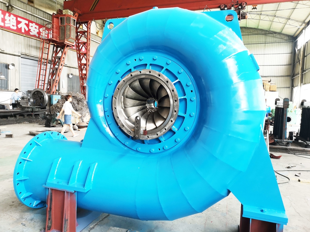 20m-300m Efficiëntie Verticale Hydro Francis Stoomturbine Generator SS voor energiecentrales