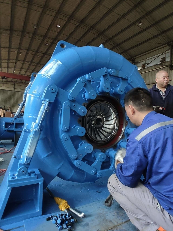 Hoogkapasiteit waterturbine voor 200kw-20mw Werkt vanaf 5m-500m waterkop bij 450-1000rpm