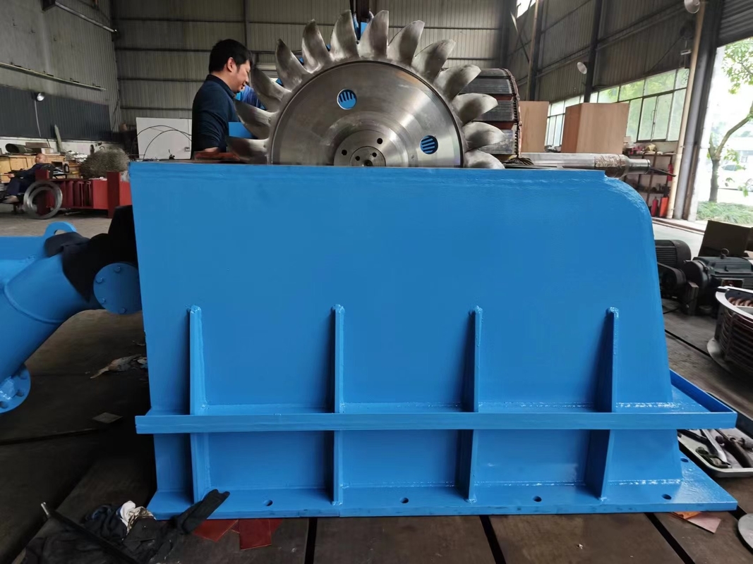 500KW-10MW waterturbine generator Werkt bij 450-1000rpm voor verschillende waterhoofdhoogten