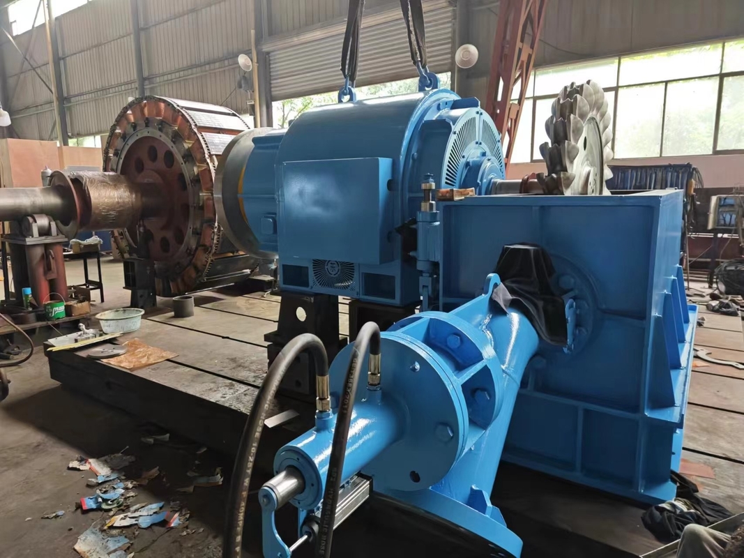 500-20 000kw staalhydroturbinegenerator voor frequentie-energieopwekking bij verschillende waterhoofden