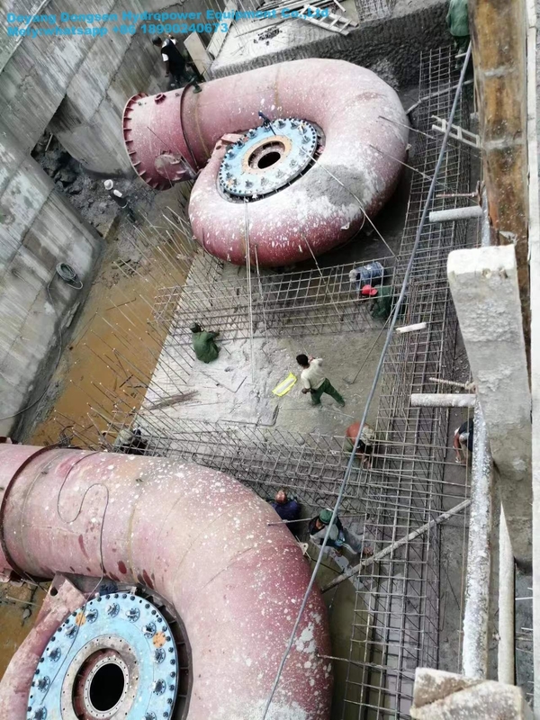 Gepersonaliseerde kleurwaterturbinegenerator 200kw-20mw Uitgang 300-3000rpm snelheid