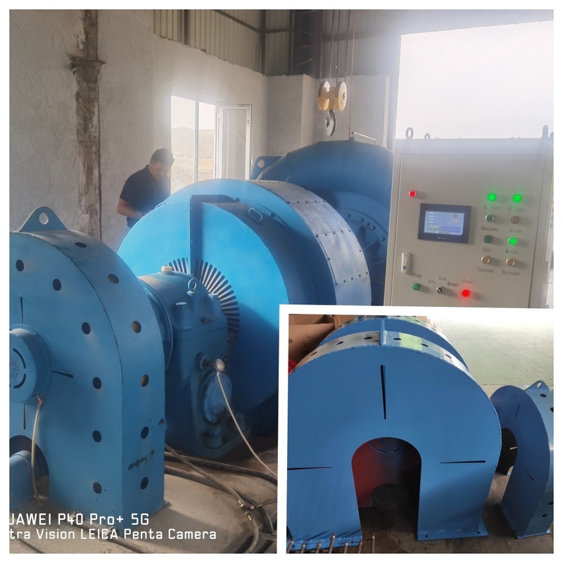 Gepersonaliseerde kleurwaterturbinegenerator 200kw-20mw Uitgang 300-3000rpm snelheid