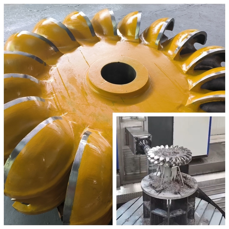 Precision Hydro Turbine Runner met wisselbaar blad Anti-corrosie met roestvrij staal of koolstofstaal