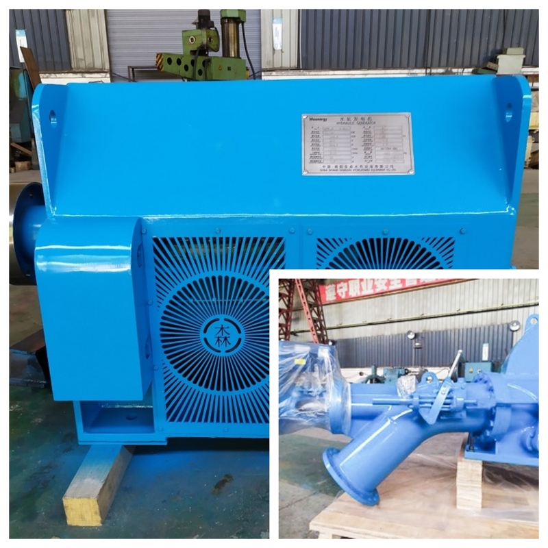 Turbo-turbinegeneratoren met een micro-regelaar voor gelijkstroomvoorziening voor waterkrachtcentrales