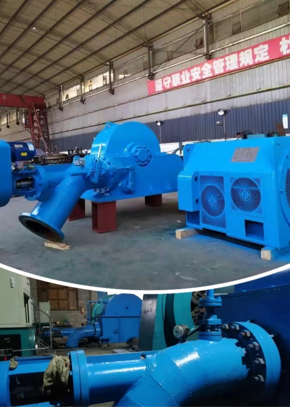 Waterkrachtapparatuur Turgoturbine Waterturbine-generator 5t-20t Nominale kop 50-400m