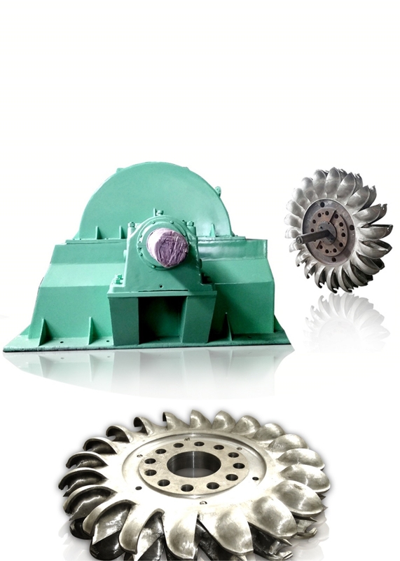 Hoofd Pelton turbine voor waterkrachtcentrales Capaciteit 5-50t Nominale frequentie 50/60Hz Borstelloze of thyristor excitatie modus