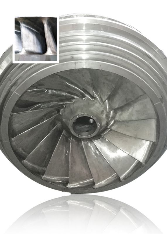 Waterkrachtopwekking Hydro Turbine Rotor met Aangepaste Bladlengte en 300rpm Nominale Rotorsnelheid
