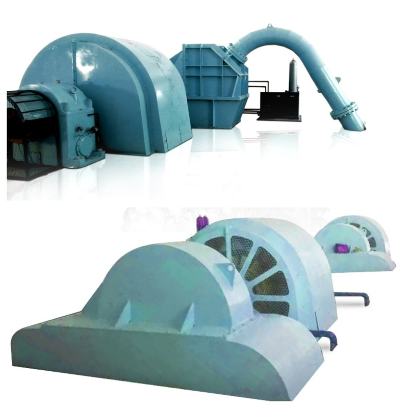 6-10 kV nominale spanning Pelton Wheel Turbine Generator met gietijzer/roestvrij staal constructie