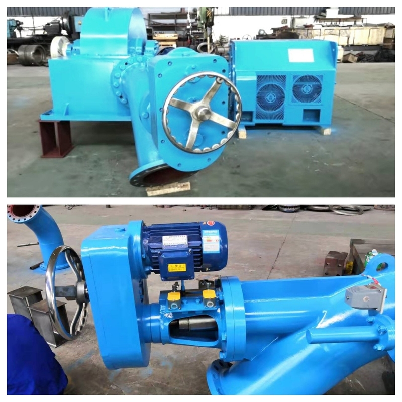 Verticale / horizontale installatiemethode 500kW Turgo Turbine Hydro Generator met AVR aangepast
