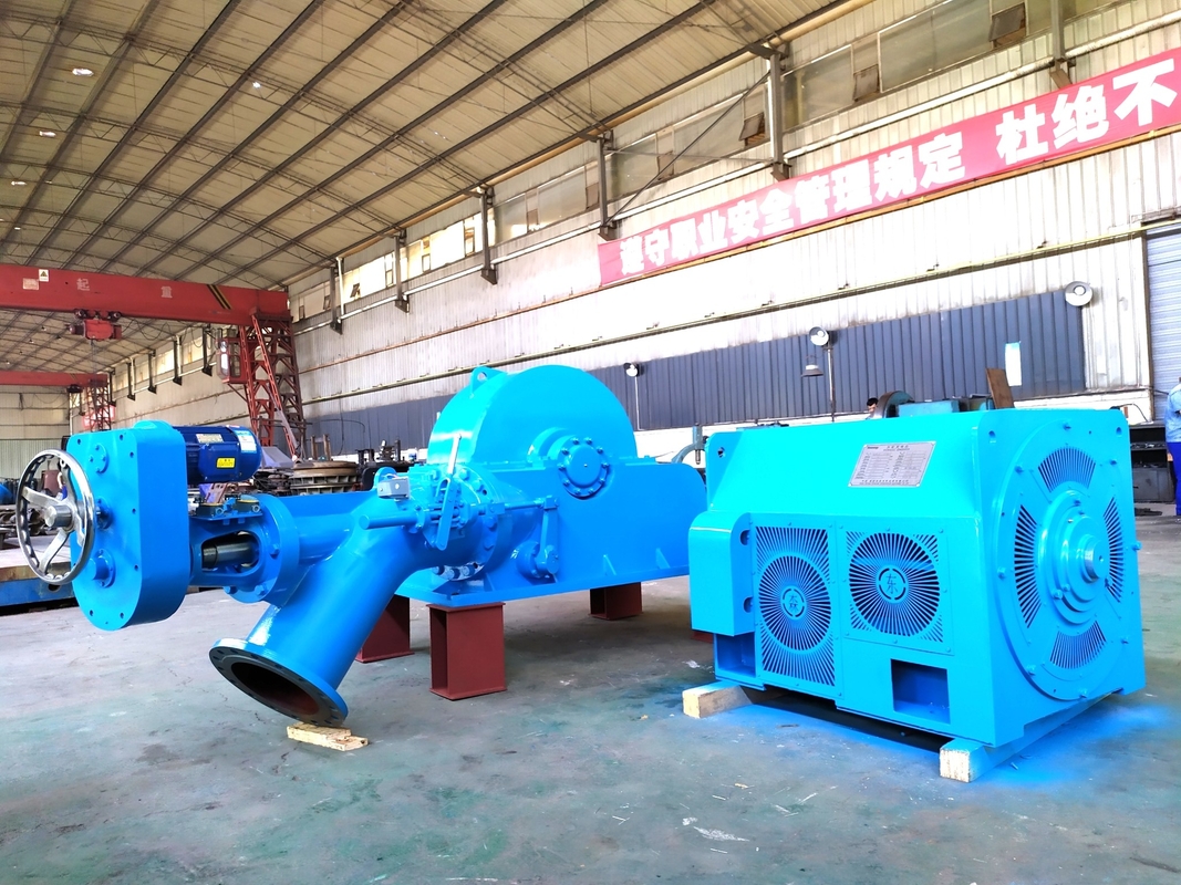 0.5 MW-20 MW Power Output Pelton turbinegenerator met horizontale installatie en statisch opwekkingssysteem