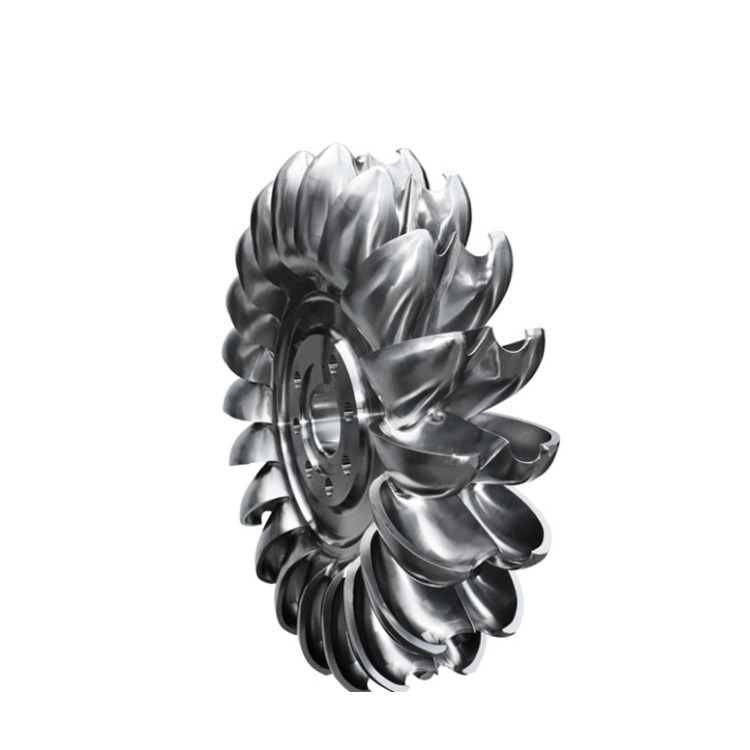 Verticale installatiemethode hydroturbine-rotor met inlaatdruk van 10 MPa, mogelijkheden voor geharde metalen materialen