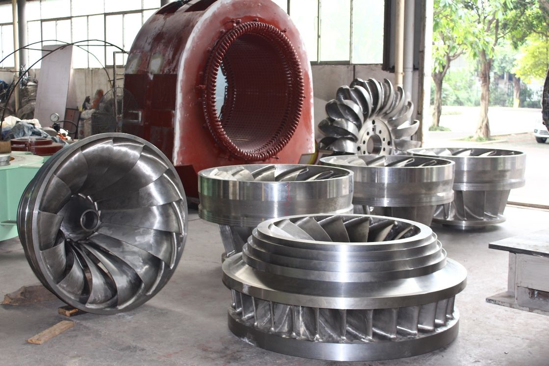 Op maat gemaakte inlaatdiameter 1-5 meter Hydro turbine runner met en Nominale rotorsnelheid 100rpm 200rpm 300rpm 500rpm 1000rpm