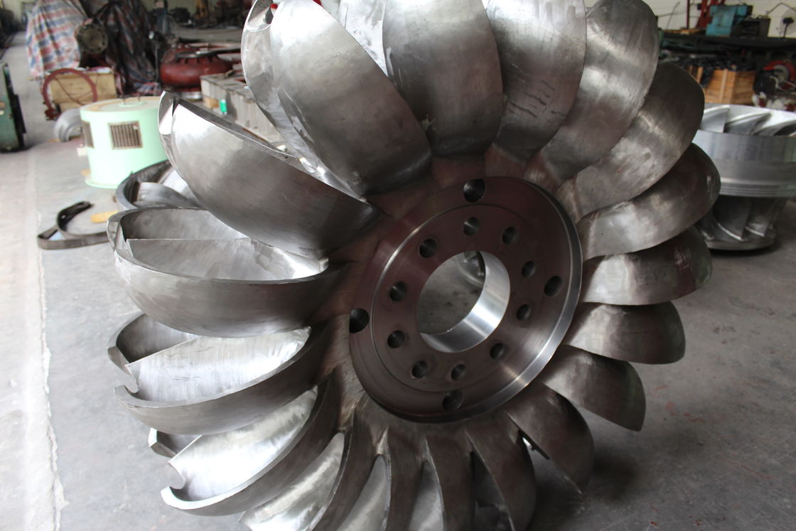 Op maat gemaakte inlaatdiameter 1-5 meter Hydro turbine runner met en Nominale rotorsnelheid 100rpm 200rpm 300rpm 500rpm 1000rpm