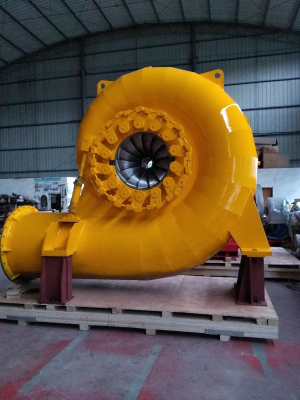 Aluminiumlegeringsblad Horizontale of verticale indeling Hydro-elektrische turbine voor 100kw-20mw vermogen bereik efficiëntie