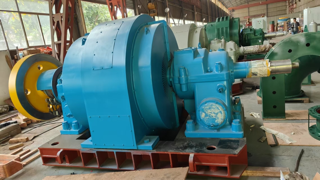 Lange levensduur Waterturbinegenerator die in binnen- en buitenomgevingen werkt met snelheden van 300-3000 tpm