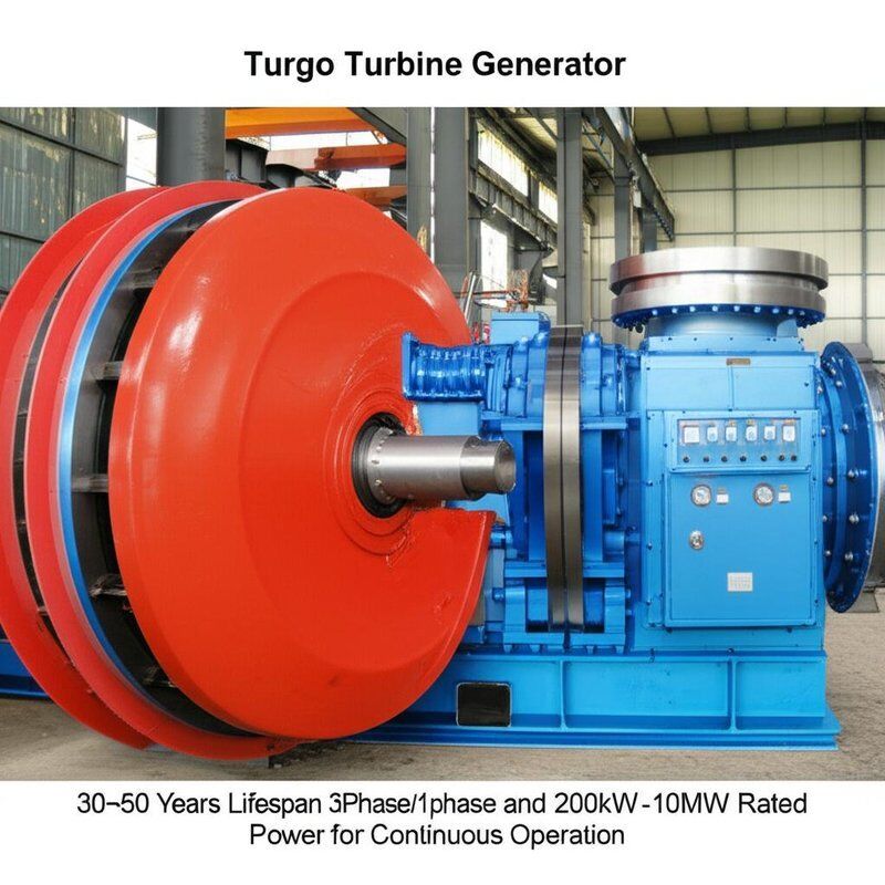 Turbo-turbinegenerator met een levensduur van 30 tot 50 jaar 3fase/1fase en een nominale vermogen van 200 kW tot 10 MW voor continue werking