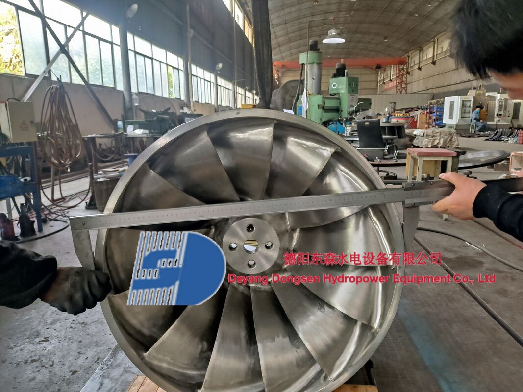 Roestvrij staal waterturbine runner met aanpasbare blad afmetingen voor 1-10 MW waterkracht toepassingen