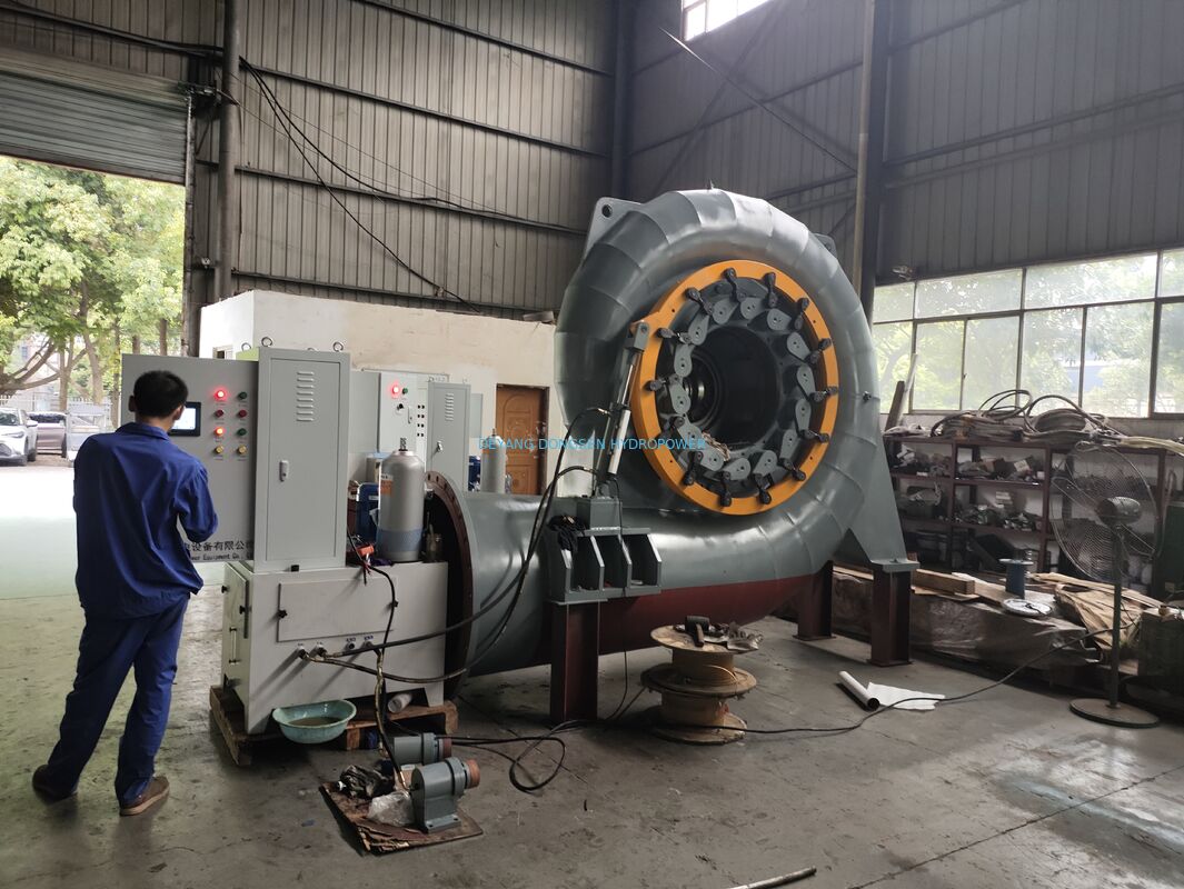 PLC Controlled Francis Hydro Turbine Generator Set IP54 Protection Microcomputer Governor for Hydropower Station