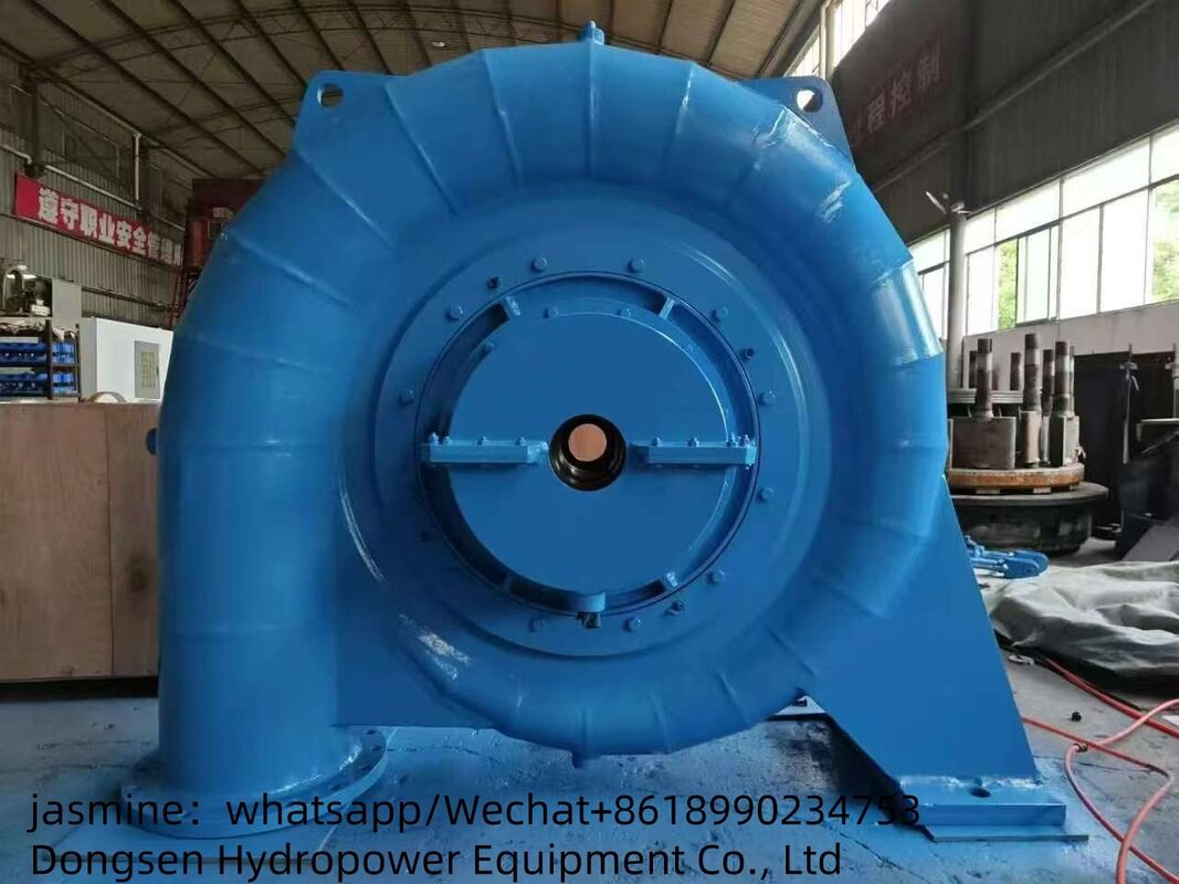 Versnellingsbereik 150 RPM 1000 RPM Francis Hydroturbine Generator Supporting Flow 3,21 tot 14,9 M3s Duurzame energieproductie