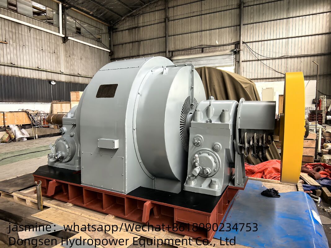 Stroom 3,21 tot 14,9 M³s Francis Turbine Generator Vermogenscapaciteit 300 kW tot 8000 kW Nominaal rendement 90 procent tot 96 procent