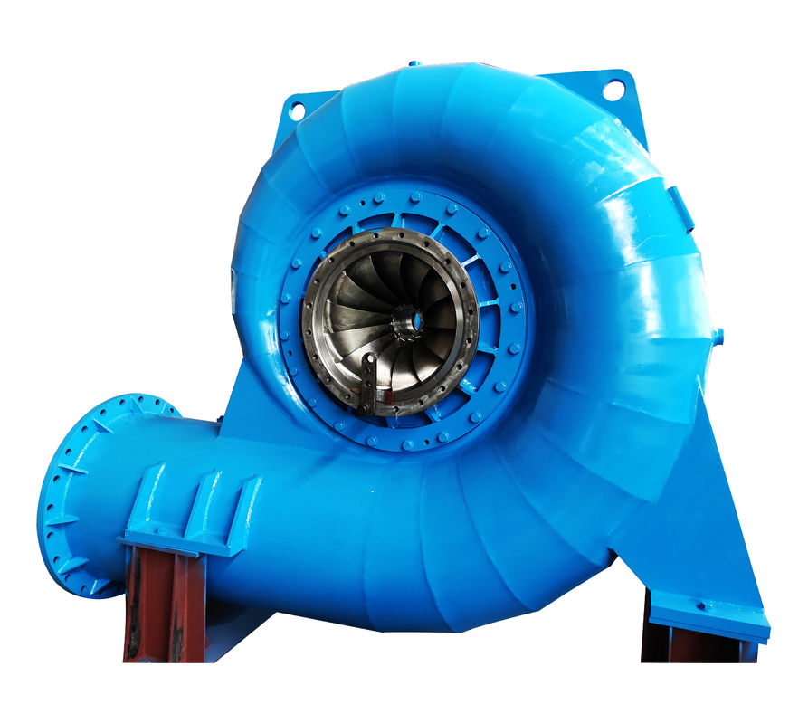 Versnellingsbereik 150 RPM 1000 RPM Francis Hydroturbine Generator Supporting Flow 3,21 tot 14,9 M3s Duurzame energieproductie
