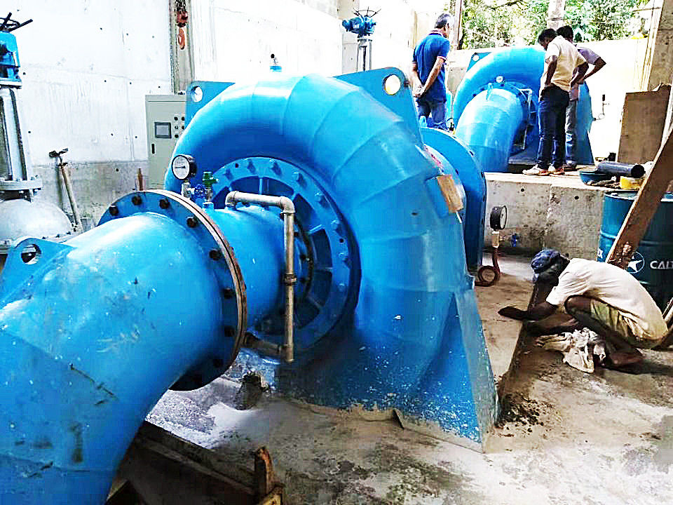 Versnellingsbereik 150 RPM 1000 RPM Francis Hydroturbine Generator Supporting Flow 3,21 tot 14,9 M3s Duurzame energieproductie