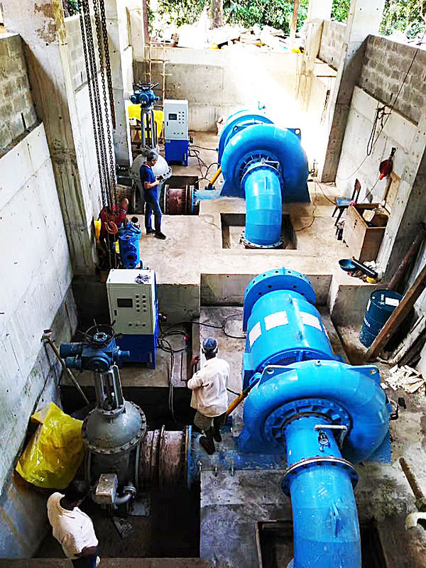 Versnellingsbereik 150 RPM 1000 RPM Francis Hydroturbine Generator Supporting Flow 3,21 tot 14,9 M3s Duurzame energieproductie