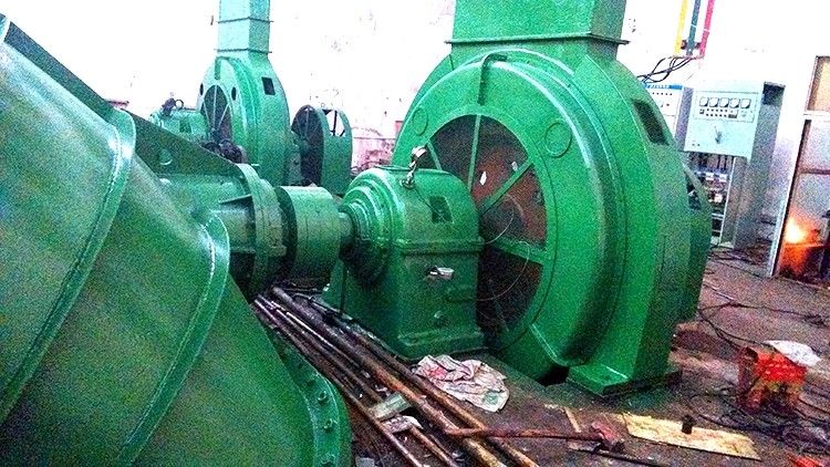 Waterturbine-generator met horizontale installatie met borstel- of borstelloze opwinding