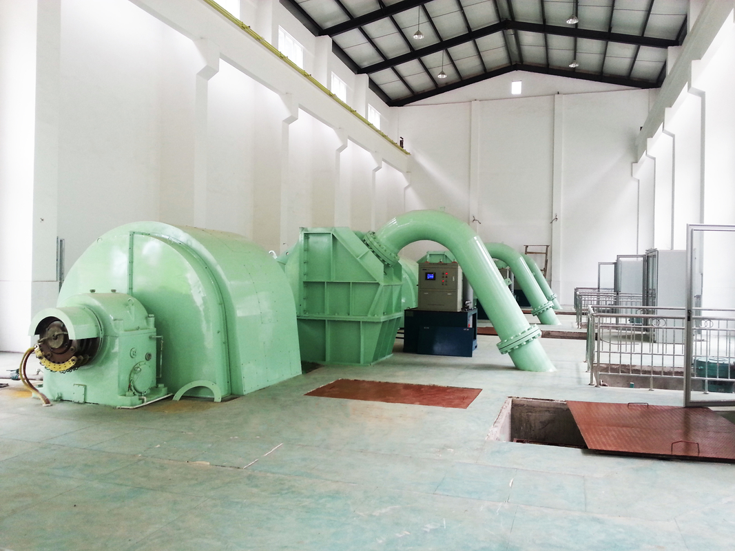 Hoofd Pelton turbine voor waterkrachtcentrales Capaciteit 5-50t Nominale frequentie 50/60Hz Borstelloze of thyristor excitatie modus