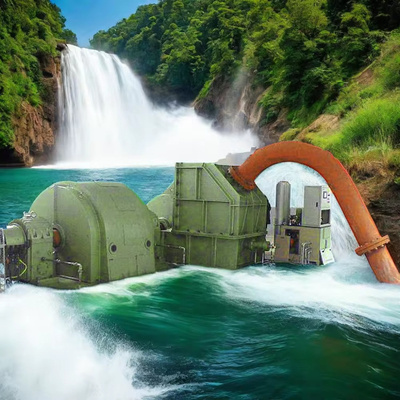 IP54 borstelloze Pelton-turbinekrachtgenerator 100kw-50mw Stroomuitgang 6-10kV Nominale spanning