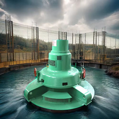 Roestvrij staal Kaplan Hydroturbinegenerator 220-11000V Nominale spanning 100-1500r/min Versnelling