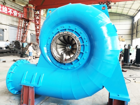Stalen roestvrij staal Francis Hoogkop Waterturbine Op maat gemaakte 50HZ/60HZ Model 5m-500m Hoofd