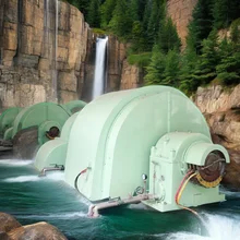 Spanning IP54 Pelton Hydraulische turbinegenerator van roestvrij staal gietijzer 500-3000 r/min