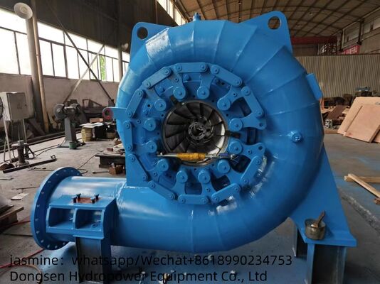 Nominaal toerental 450-1000 RPM Francis turbine generator met regelkleppen ontworpen voor stabiele werking van waterkrachtcentrales