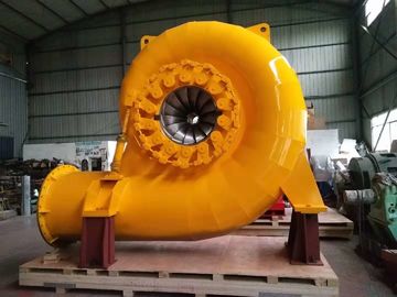 Francis - de Turbogenerator van het type500kw Water in Hydroelektrische centrale Gele Kleur