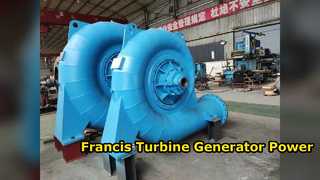 Francis turbinegenerator 1,27-1,977 M3s vermogen